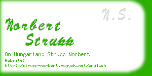 norbert strupp business card